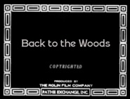 Back to the Woods