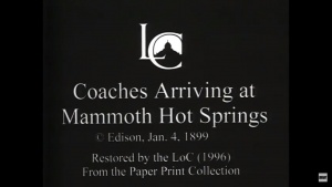 Coaches Arriving at Mammoth Hot Springs