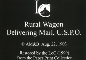 Rural Wagon Delivering Mail, U.S.P.O.