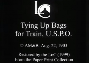 Tying Up Bags for Train, U.S.P.O.